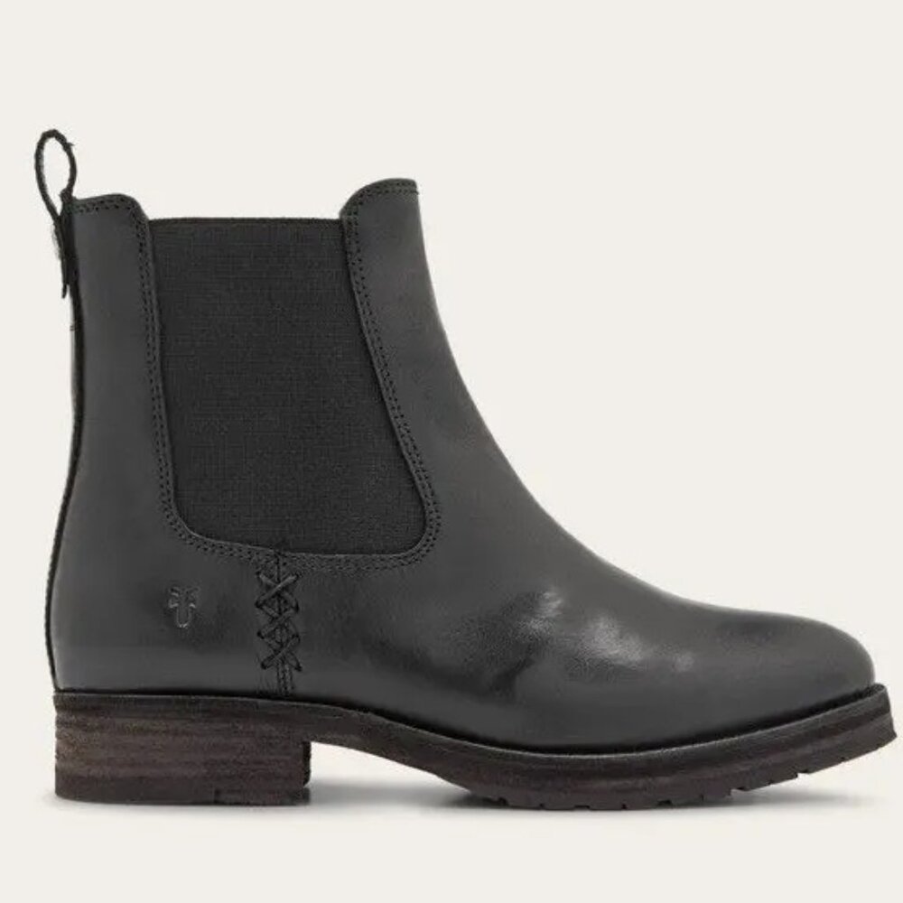 Frye Melissa Double Sole Chelsea Boots, Women, Black, 8 B New NWOB Black $298